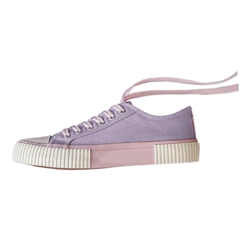 VBEDKDEB Sneaker Damen Slipper Slip on Turnschuhe Damenschuhe Schuhe für Damen Bequeme leichte Wanderschuhe in DREI Farben Frühlingsschuhe Für Damen (Purple, 37) von VBEDKDEB