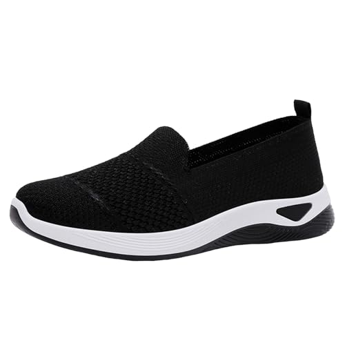 VBEDKDEB Sneaker Damen Slipper Turnschuhe Freizeitschuhe Damen Herbstschuhe Mamaschuhe Flacher Mund Vielseitige Freizeitschuhe Stepping Damenschuhe Damensneaker Sommer (38) von VBEDKDEB