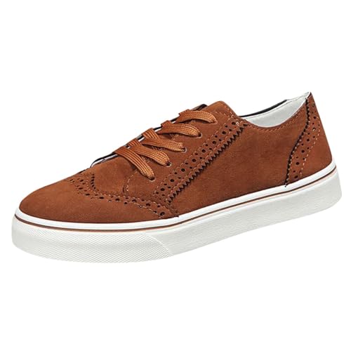 VBEDKDEB Sneaker Damen Sportschuhe Laufschuhe Turnschuhe Freizeit Sportschuhe Laufschuhe Atmungsaktive Mode Für Studenten Jugendliche Sneaker Damen Braun (Brown, 41) von VBEDKDEB