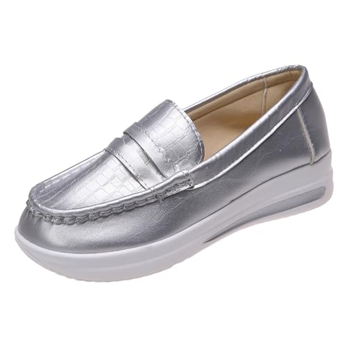 VBEDKDEB Sneaker Damen Sportschuhe Slip on Freizeitschuhe Damenschuhe Bequeme Freizeitschuhe mit weicher Sohle Modische, Dicke EIN Fuß Bekleidung Lässige Einzelschuhe Leichte Schuhe Damen (38) von VBEDKDEB