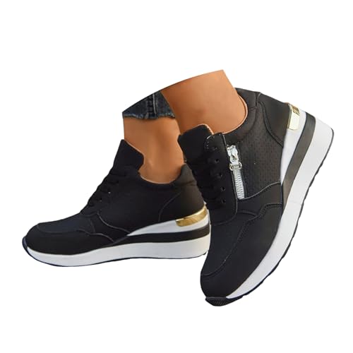 VBEDKDEB Sneaker Damen Sportschuhe Slipper Laufschuhe Sport Freizeitschuhe Atmungsaktiv Große Größe Leichte Laufschuhe Sportschuhe Weisses Sneaker Damen (43) von VBEDKDEB