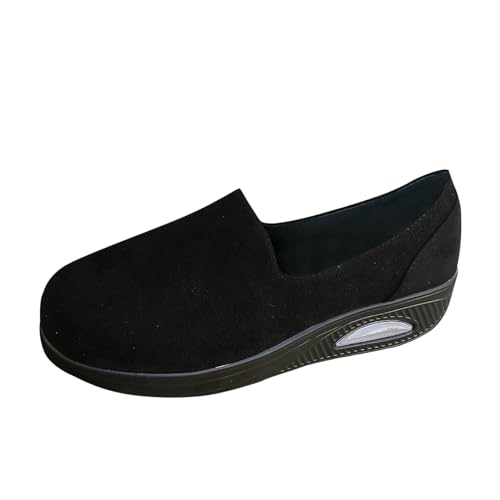 VBEDKDEB Sneaker Damen Turnschuhe Laufschuhe Slipper atmungsaktive Freizeit Fußhocker Schuhe, Faule, Dicke Boden Sport Schaukelschuhe, Freizeitschuhe Geschlossene Hausschuhe Damen (37) von VBEDKDEB