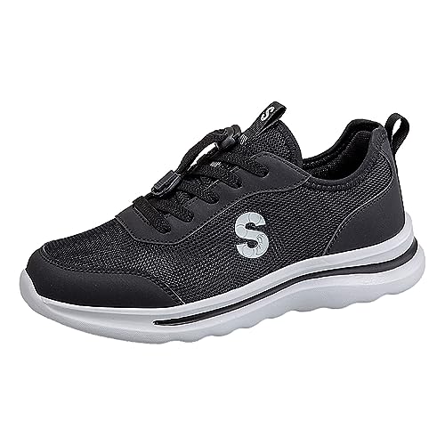 VBEDKDEB Sneaker Damen Turnschuhe Laufschuhe Sportschuhe Leichte Wanderschuhe Hohl Atmungsaktive Ältere Schuhe Bequeme Mutter Casual Mesh Business Schuhe Damen (38) von VBEDKDEB