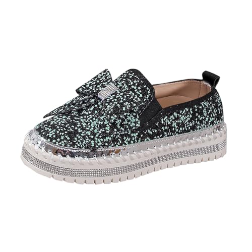 VBEDKDEB Sneaker Damen Turnschuhe Slip on Freizeitschuhe Paillettenschleife Freizeitschuhe zum Hineinschlüpfen, lässige, Bequeme Schuhe Weiße Sneaker (37) von VBEDKDEB