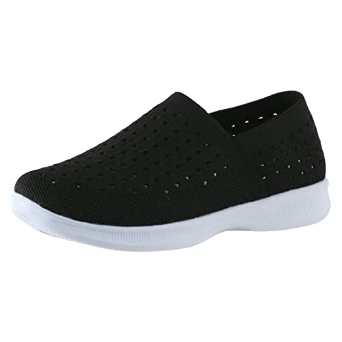 VBEDKDEB Sneaker Damen Turnschuhe Slip on Laufschuhe Damen Freizeitschuhe, modische Vier Jahreszeiten, Faule Schuhe, Mesh, atmungsaktiv, bequem leicht, Slip on Trekking Schuhe Damen (40) von VBEDKDEB