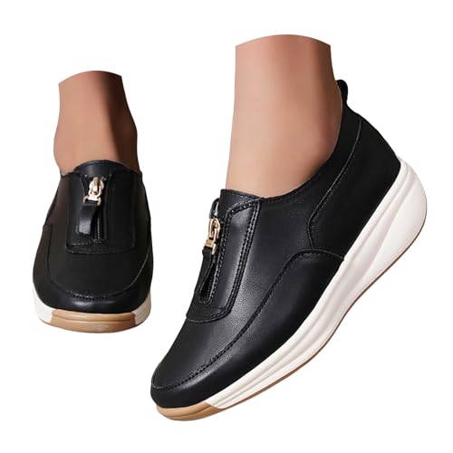 VBEDKDEB Sneaker Damen Turnschuhe Sportschuhe Laufschuhe Slip On Walking Flache Loafer Freizeitschuhe Fahren Wanderschuhe für Damen Walkingschuhe (41) von VBEDKDEB