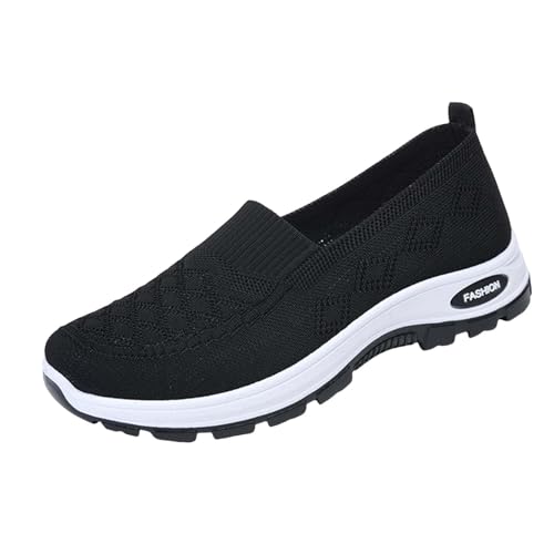 VBEDKDEB Sneaker Damen Turnschuhe Sportschuhe Slipper Damen Freizeitschuhe Mode Einfache Einfarbige Bequeme Leichte Slipper Mit Flachem Boden Sneaker Weiß Damen (43) von VBEDKDEB