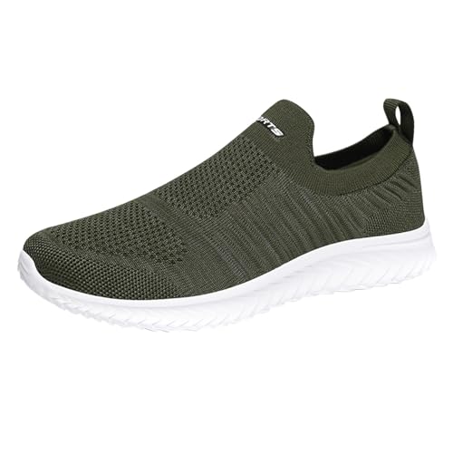 VBEDKDEB Sneakers Herren Laufschuhe Sportschuhe Atmungsaktive, Bequeme modische Herren Schlupfschuhe mit weicher Sohle Mesh Hallen Fitnessschuhe (45) von VBEDKDEB
