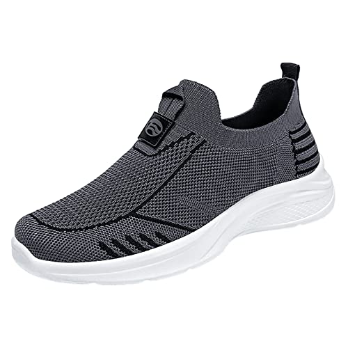 VBEDKDEB Sneakers Herren Laufschuhe Sportschuhe Herren Flying Weave Wanderschuhe Atmungsaktive Bequeme Casual Jogging Atmungsaktive Mesh Schuhe Laufschuhe (Grey, 39) von VBEDKDEB