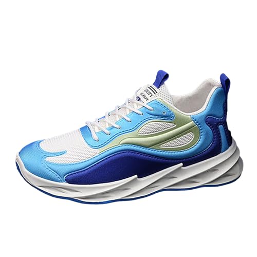 VBEDKDEB Sneakers Herren Laufschuhe Sportschuhe Herren High Top Atmungsaktive rutschfeste Unisex Erwachsene Jugend Outdoor Sneakers Mode Laufschuhe Stoffschuhe (Blue, 40) von VBEDKDEB