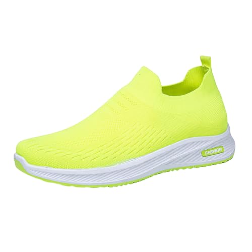 VBEDKDEB Sneakers Herren Laufschuhe Sportschuhe Herren Mesh Weiche Sohle Sportschuhe Casual Fitness Einfarbig Herrenschuhe 22222 (Green, 40) von VBEDKDEB