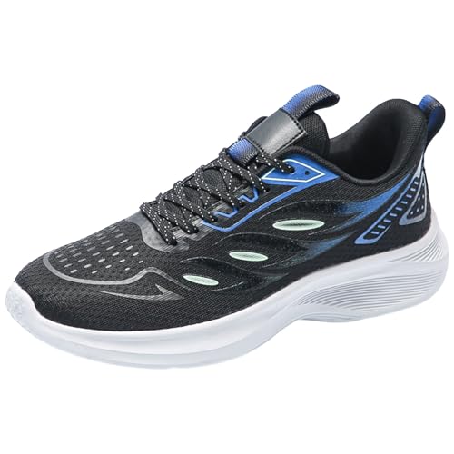 VBEDKDEB Sneakers Herren Laufschuhe Sportschuhe Herren Sportschuhe, modisches Muster, minimalistisches Farbblock Mesh, atmungsaktiv, bequem lässig, für alle Jahreszeiten Stoffschuhe (45) von VBEDKDEB