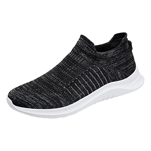 VBEDKDEB Sneakers Herren Laufschuhe Sportschuhe Mode Frühling Herren Sportschuhe Flachboden Leichtes Mesh Atmungsaktiver Slip Bequemer Einfarbiger Einfacher Stil Slip In Schuhe (42) von VBEDKDEB