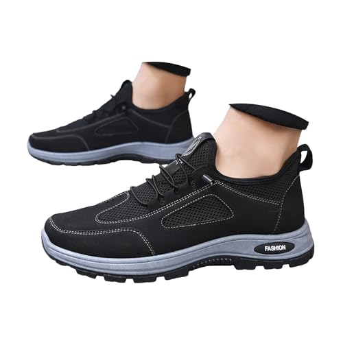 VBEDKDEB Sneakers Herren Laufschuhe Sportschuhe Modische Herren Sportschuhe Mesh Atmungsaktiv Bequem Leicht Flache Unterseite Weiche Spitze Casual Tennisschuhe Sandplatz (45) von VBEDKDEB