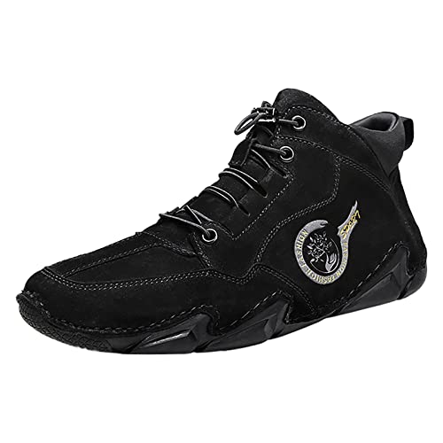 VBEDKDEB Sneakers Herren Laufschuhe Sportschuhe Neuer Frühlings Herren Korean High Top Short Stiefel Schuh Sneaker Slip On (40) von VBEDKDEB