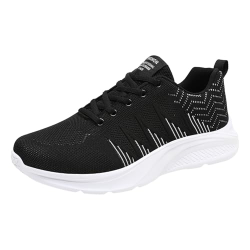 VBEDKDEB Sneakers Herren Sportschuhe Laufschuhe Herren Mesh Atmungsaktive Schuhe mit weicher Sohle Modische Casual Schnürschuhe Bequeme Laufschuhe Straßenlaufschuhe (C, 45) von VBEDKDEB