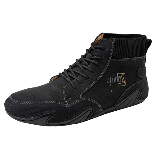 VBEDKDEB Sneakers Herren Sportschuhe Laufschuhe Herrenschuhe High Top Gummiband Sportschuhe Mode Freizeitschuhe Plus Size Stiefeletten Herren Walkingschuhe (45) von VBEDKDEB