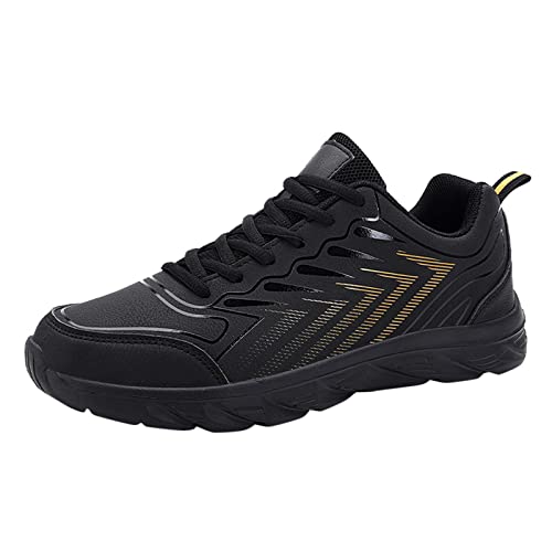 VBEDKDEB Sneakers Herren Sportschuhe Laufschuhe Herrenschuhe Lässige Laace Up Solide Lässige Mode Einfache Schuhe Laufschuhe Schuhe Weiß Herren (C, 45) von VBEDKDEB