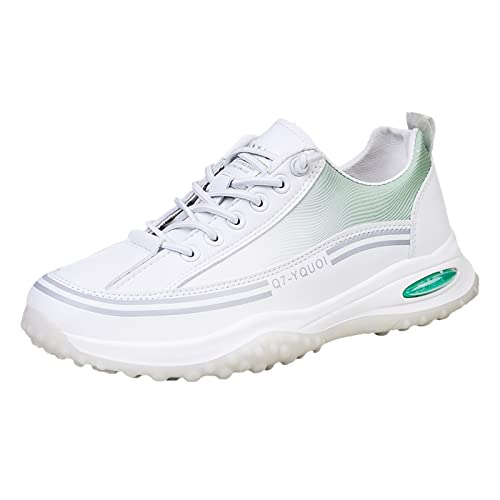 VBEDKDEB Sneakers Herren Sportschuhe Laufschuhe Männer Low Top Teenager Studenten Atmungsaktive Freizeitschuhe Sportschuhe Sneaker Herren 22222 (Green, 44) von VBEDKDEB