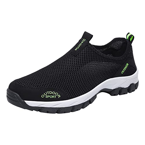VBEDKDEB Sneakers Herren Sportschuhe Laufschuhe Mode Frühling Männer Sportschuhe Flachboden rutschfeste Outdoor Wanderschuhe Mesh Atmungsaktiv Bequemer Slip Leichte Schuhe (42) von VBEDKDEB
