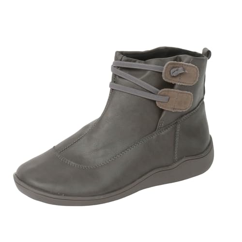 VBEDKDEB Stiefeletten Damen Stiefel Ankle Boots Damen Stiefeletten Modische Stiefel Reitstiefel Für Freizeitstiefel Gummistiefel Festival (Grey, 42) von VBEDKDEB