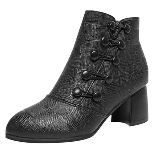 VBEDKDEB Stiefeletten Damen Stiefel Ankle Boots Gummistiefel Gefüttert Damen (42) von VBEDKDEB