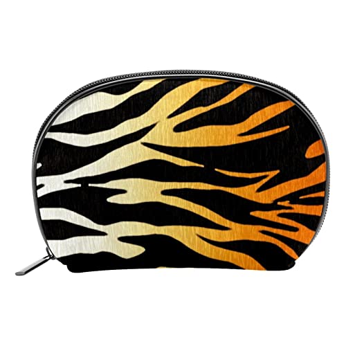 Große Kosmetiktasche, Kosmetiktasche, Reise Make up Tasche, Kosmetik Reisetaschen, tragbare Kulturtasche, geräumige Kosmetiktasche für Frauen und Mädchen,Tiger texturierte Tierkarikatur von VBFOFBV