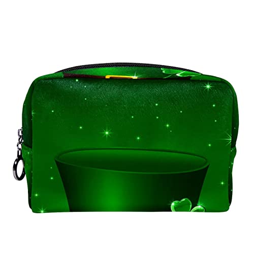 Hängender Reise Kulturbeutel, Kosmetik Make up Organizer für Frauen und Männer,St. Patrick's Day Hut Grün von VBFOFBV