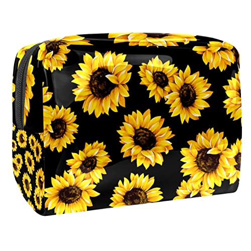 Kulturbeutel für Männer, großes Reise Rasierset, wasserabweisend, Badezimmer Organizer, Kosmetiktaschen,Pastorable Sonnenblume Vintage von VBFOFBV