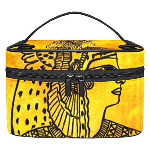 Make up Tasche, Kosmetiktasche für Frauen, Kosmetik, große Reise Kulturtasche für Mädchen, Make up Tasche, Pinseltaschen,Altes Ägypten Ethnic Tribal Retro Vintage von VBFOFBV