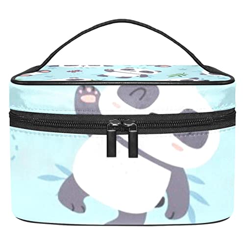 Make up Tasche, Kosmetiktasche für Frauen, Kosmetik, große Reise Kulturtasche für Mädchen, Make up Tasche, Pinseltaschen,Cartoon Tiere Panda und Schmetterling von VBFOFBV