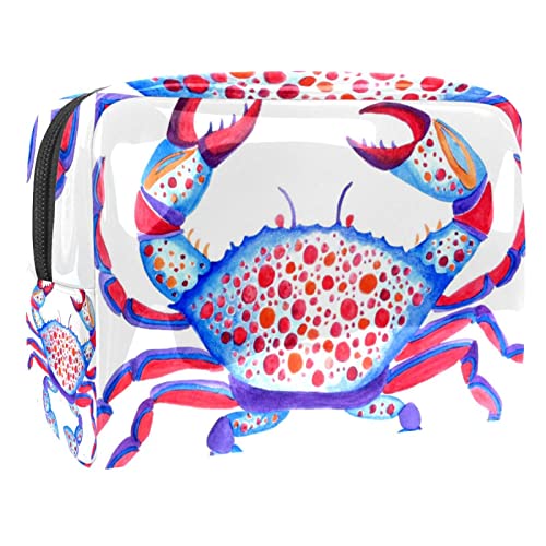 Make up Taschen für Frauen, Make up Reisetasche, wasserdichte Make up Organizer Tasche,Cartoon Meerestier Krabbe von VBFOFBV