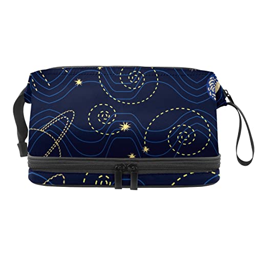 Make up Taschen für Frauen, Make up Reisetasche, wasserdichte Make up Organizer Tasche,Cartoon Universum Planeten Weltraum Konstellationen von VBFOFBV