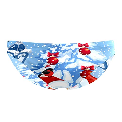 VBFOFBV Badehose Herren, Herren Jammer zum Schwimmen,Weihnachtskarikatur Schneemann Vogel Schnee Tag von VBFOFBV