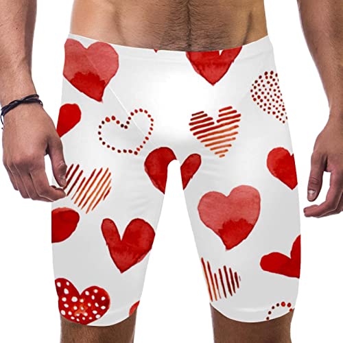VBFOFBV Bedruckte Jammer-Badeanzug-Badeshorts für Herren,Gekritzel Kunst rotes Herz Valentinstag VBFOFBV Bedruckte Jammer-Badeanzug-Badeshorts für Herren,Gekritzel Kunst rotes Herz Valentinstag von VBFOFBV