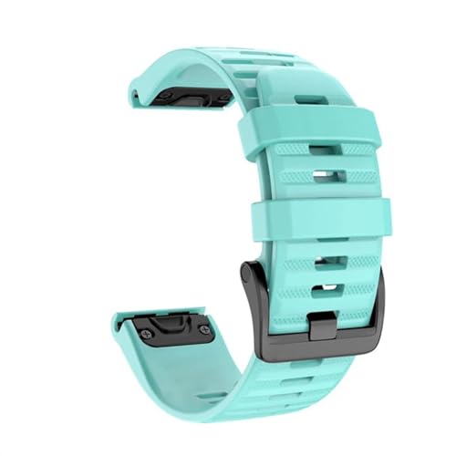 VBPBHFFNMW 26 20 22 mm Silikon-Sportarmband, kompatibel for Garmin Fenix ​​6X 6 6S Pro 7X 7 5X 5 5S 3 3HR Smart Watch Herren-Schnellverschlussarmband Uhrenarmband(Mint Green,26mm Fenix 5X 5XPlus) von VBPBHFFNMW