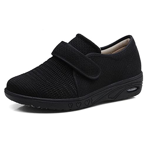 VBVARV Diabetikerschuhe äLtere Menschen, Breit Damen, Wanderschuhe, Verstellbarer Verschluss, Atmungsaktiv, Leichte Breite, X-Wide, rutschfeste Luftkissen-Sneaker Geschwollene, öDeme,B,EU39 von VBVARV