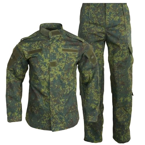 VBVARV Military Tactical Herren Jagd Kampf BDU Uniform Anzug Hemd & Hose,EMR,XL von VBVARV