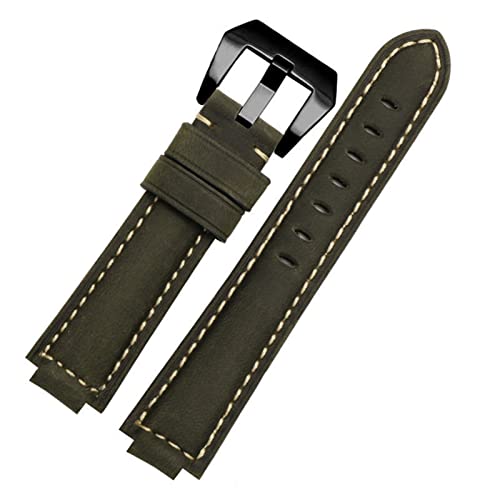 VBWVA Uhrenarmband aus echtem Leder für GST-B200 GST-B200D Serie, Uhrenarmband mit Stahlschnalle, 24 x 16 mm Uhrenarmband, 24-16mm black clasp, Achat von VBWVA