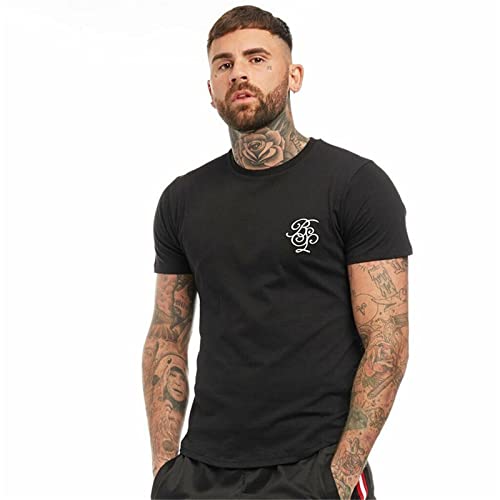 Brave Soul Mens T-T-Shirts Hemden Frain Chest Embroidery Detail Top Black(Small) von VBZCLN