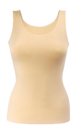 VCA Textil Seamless Damen Unterhemd/Top aus geschmeidigem Microfaser, Nahtloses Tank Top, Haut, Gr. M von VCA Textil