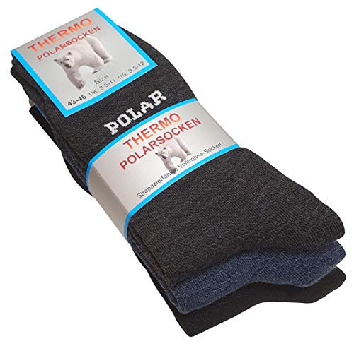 3 Paar THERMO-POLAR Socken, Vollfrottee Arktis Socken von VCA, Gr.-39/42 von VCA