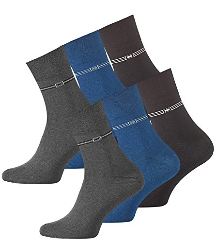 VCA 6 Paar Herren Socken Kurzschaft aus gekämmter Baumwolle, ohne Gummibund, ohne Naht, Top Qualität. Gr. 39-42 von Vincent Creation