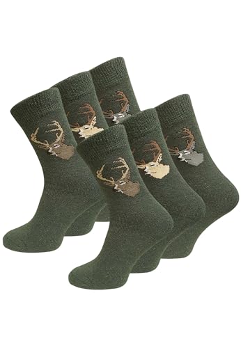 6 Paar JÄGER Socken Frottee, original VCA, Grün Gr.-39/42 von VCA