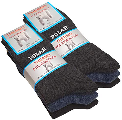 6 Paar THERMO-POLAR Socken, Vollfrottee Arktis Socken von VCA, Gr.-39/42 von VCA