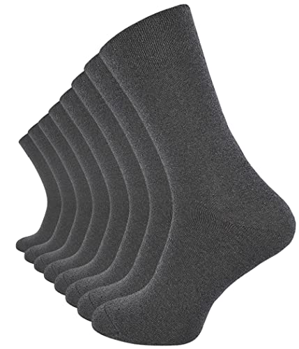 VCA 8 Paar Herren COMFORT Socken, anthrazit Ohne Gummibund, Baumwolle mit Elasthan, Gr. 39-42 von VCA