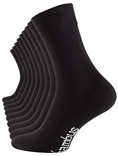 Vincent Creation 9 Paar Bambus Socken, Unisex Bambussocken für Damen und Herren (39-42, 9 Paar - Schwarz) von Vincent Creation