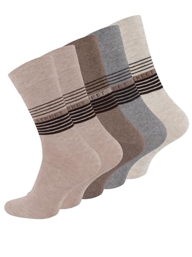 VCA 10 Paar Herren Baumwoll Socken COMFORT Herrensocken verschiedene Modelle (39-42, Street Hell Sortiert (2037)) von VCA