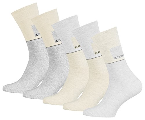 VCA 10 Paar Herren Baumwoll Socken COMFORT Herrensocken verschiedene Modelle (43-46, Street Hell Sortiert (2068)) von VCA