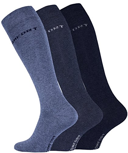 VCA 3 Paar Kniestrümpfe Herren aus Baumwolle mit Komfortbund, blau, Gr. 39-42 VCA 3 Paar Kniestrümpfe Herren aus Baumwolle mit Komfortbund, blau, Gr. 39-42 von VCA